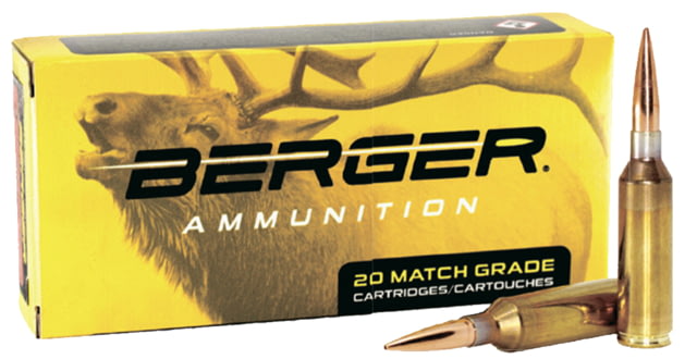 Berger Elite Hunter .6.5 PRC 140 Grain Open Tip Brass Rifle Ammo 20 Rounds ger Elite Hunter .6.5 PRC 140 Grain Open Tip Brass Rifle 20 Rounds Ammo