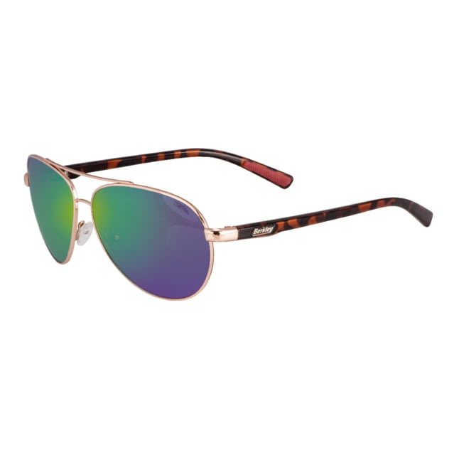Berkley BER001 Sunglasses Gold Frame Green Mirror Copper Base Lens - Berkley
