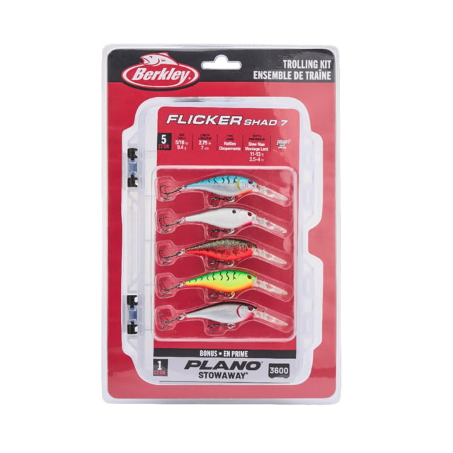 Berkley Flicker Shad Trolling Pack Soft Bait Lures Assorted 7