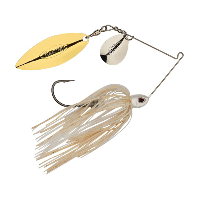 Berkley Power Blade Compact Colorado/Willow Spinnerbait 1/2oz White/Silver + Gold