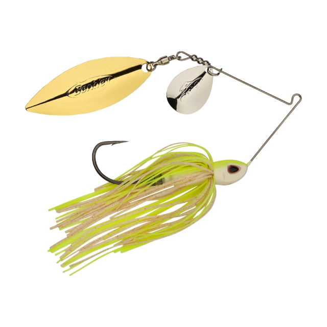 Berkley Power Blade Compact Colorado/Willow Spinnerbait 3/4oz White Chartreuse/Silver + Gold