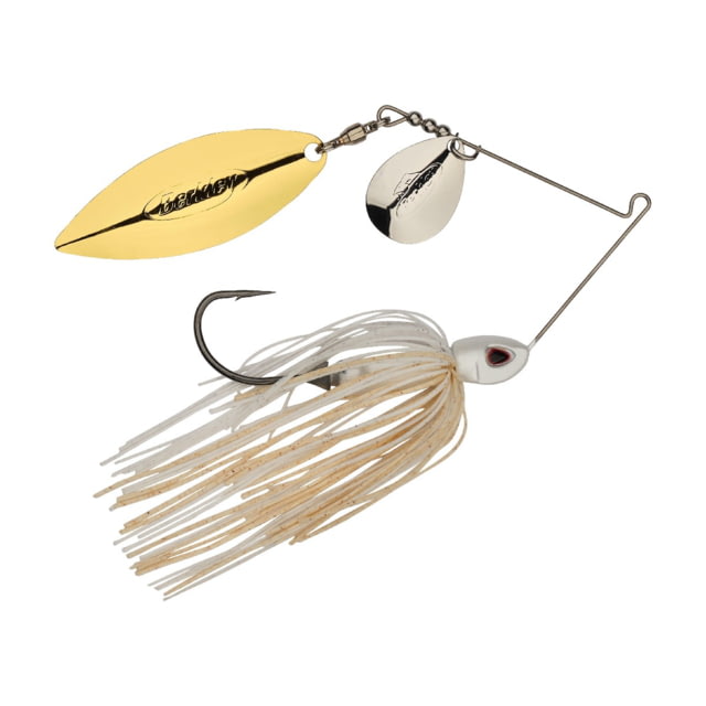Berkley Power Blade Compact Colorado/Willow Spinnerbait 3/4oz White/Silver + Gold