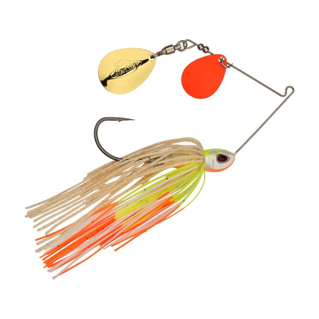 Berkley Power Blade Compact Double Colorado Spinnerbait 3/8oz Coleslaw/Orange + Gold