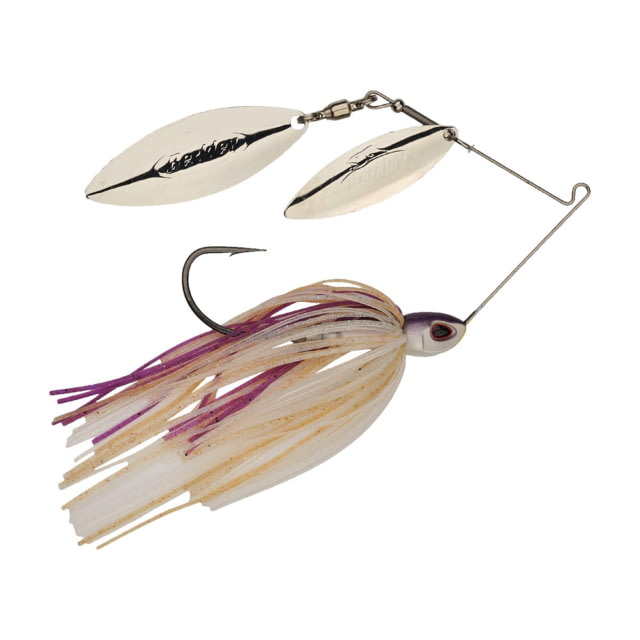 Berkley Power Blade Compact Double Williw Spinnerbait 3/8oz Purple Rain/Silver + Silver