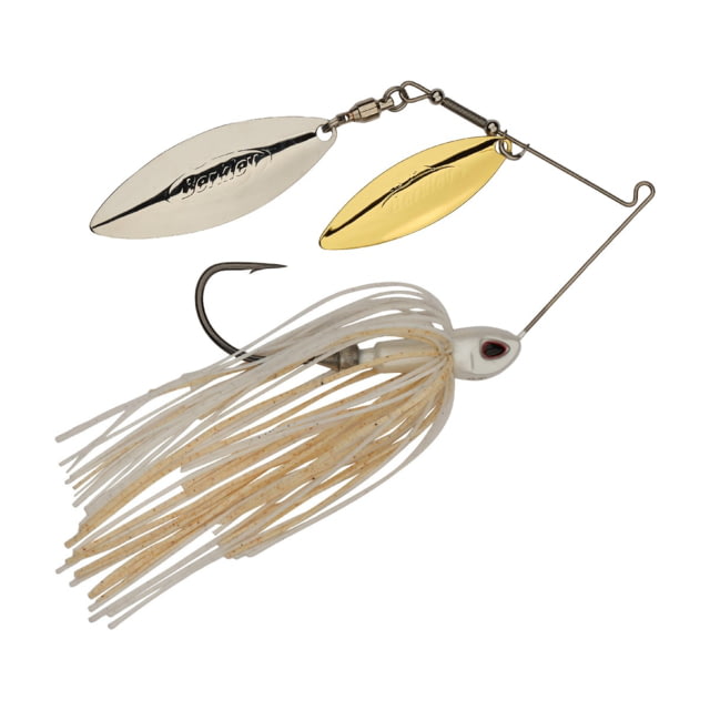 Berkley Power Blade Compact Double Williw Spinnerbait 3/8oz White/Gold + Silver