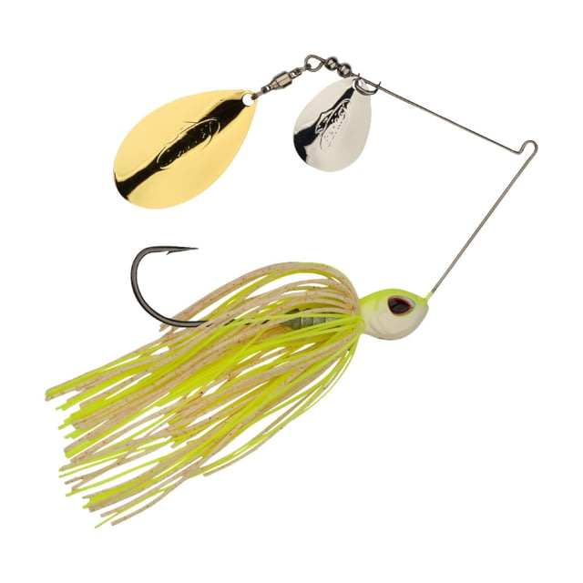 Berkley Power Blade Standard Colorado/Indiana Spinnerbait 1/2oz White Chartreuse/Silver + Gold