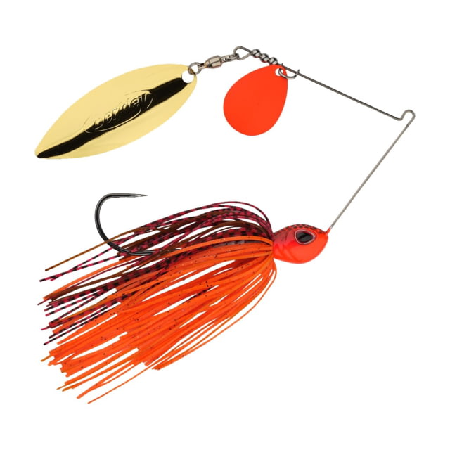 Berkley Power Blade Standard Colorado/Willow Spinnerbait 1/2oz Fire Craw/Orange + Gold