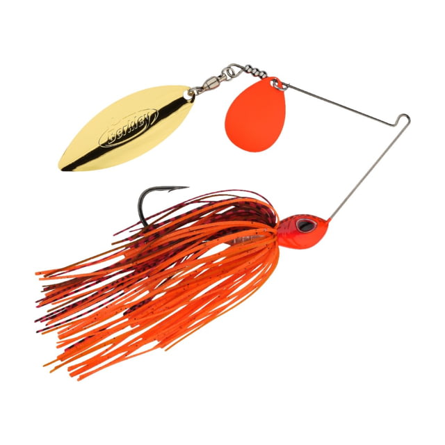 Berkley Power Blade Standard Colorado/Willow Spinnerbait 3/8oz Fire Craw/Orange + Gold