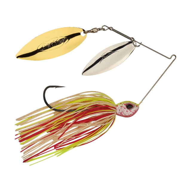 Berkley Power Blade Standard Double Willow Spinnerbait 1/2oz Hot Slaw/Silver + Gold