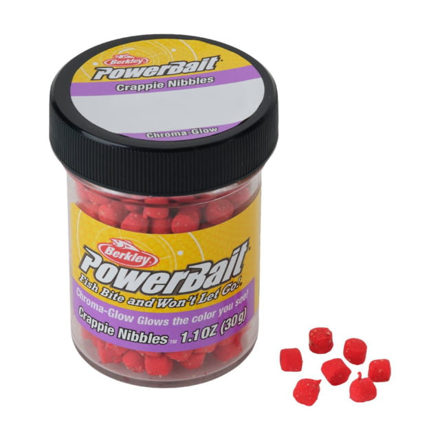 Berkley PowerBait Chroma-Glow Crappie Nibbles Bait Glow Red
