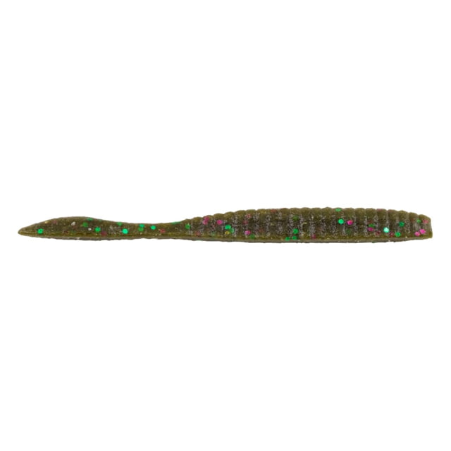 Berkley PowerBait MaxScent Flat Worm 3.6in 10 Pack Green Pumpkin Party