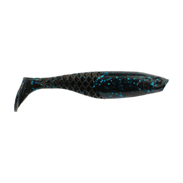 Berkley PowerBait Paddlin' PowerStinger Soft Bait Lures 5 Pack 4.25in Black Blue Fleck