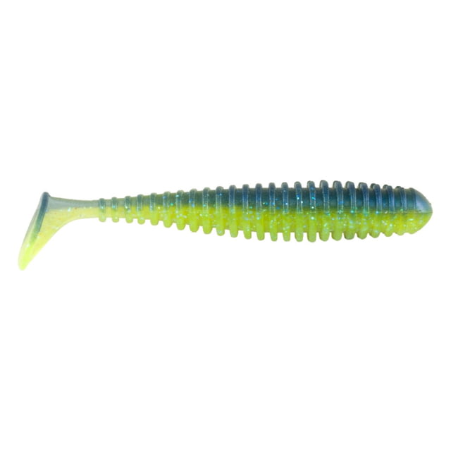 Berkley PowerBait Power Swimmer Swimbaits 3.8in 6 Pack Electric Blue Chartreuse