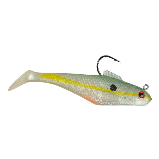 Berkley PowerBait Pre-Rigged Swim Shad Soft Bait 3in 5 Pack Chartreuse Shad