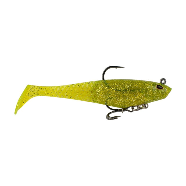 Berkley PowerBait Saltwater Pre-Rigged Cullshad Soft Bait 6in Chartreuse Flash
