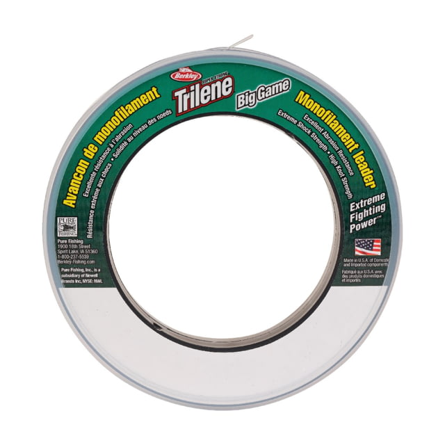 Berkley Trilene Big Game Mono Leaders Line 0.030in/0.76mm 60lb/27.2kg 55yd/50m Clear 0.030 in/0.76 mm