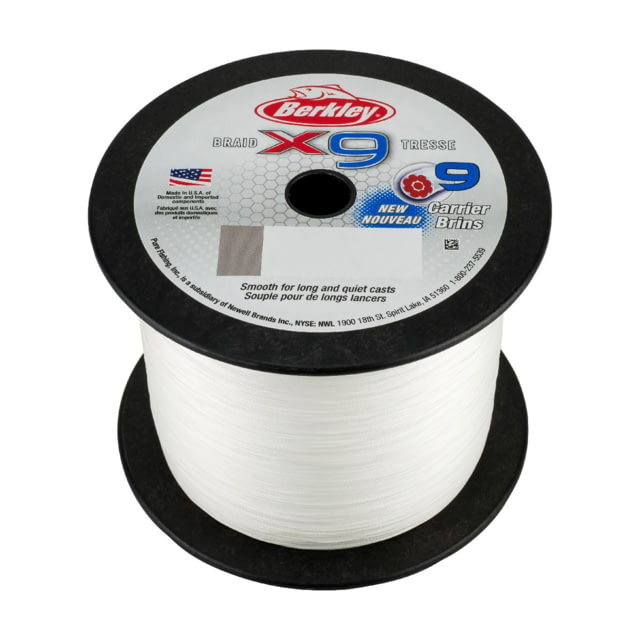 Berkley Berkley x9 Braid Superline 0.14mm class/0.006in class 15lb test/31 lbC/14.2kg 2188yd/2000m 6lb Crystal X9BBK15-CY Crystal 0.006 in/0.14 mm - $165.99 at Optics Planet