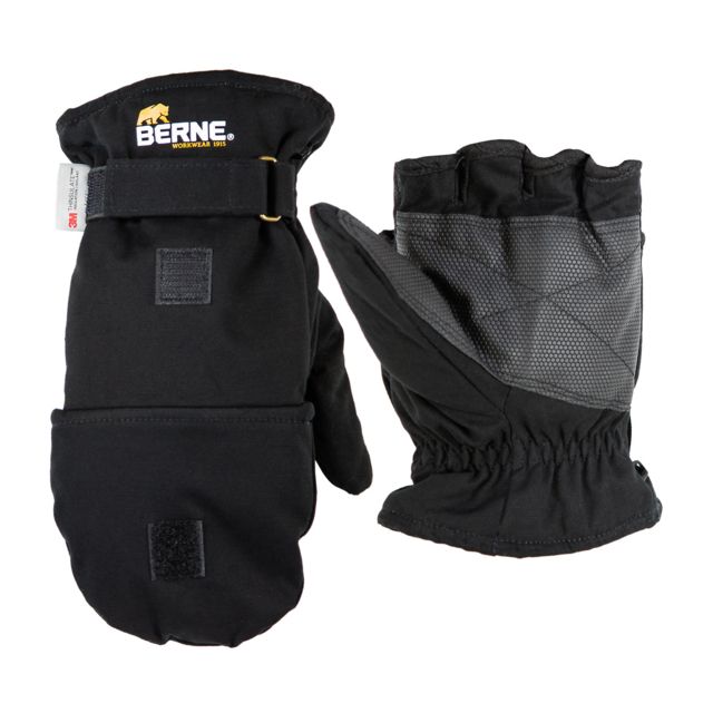 Berne Flip-Top Glove Mitt - Men's, Black, 2XL, 92021269542