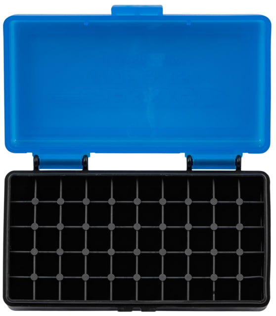 Berrys  401 Ammo Box 9mm Luger380 ACP 50rd Blue Lid W/Black Bottom - Berry's Manufacturing