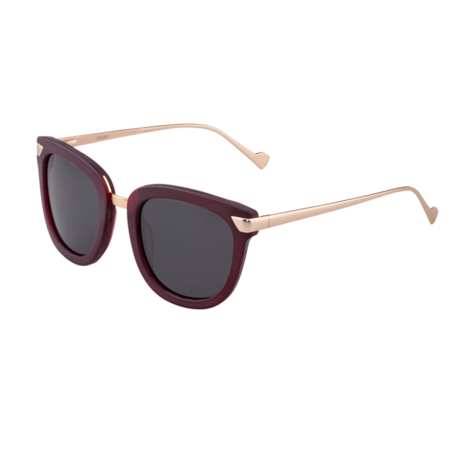Bertha Arianna Sunglasses - Womens Burgundy Frame Black Polarized Lens Burgundy/Black One Size - Bertha