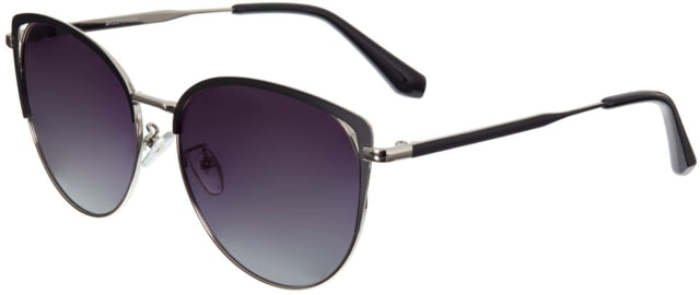 Bertha Darby Polarized Sunglass - Women's Silver/Black One Size - Bertha