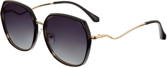 Bertha Hensley Polarized Sunglass - Women's Black/Black One Size - Bertha