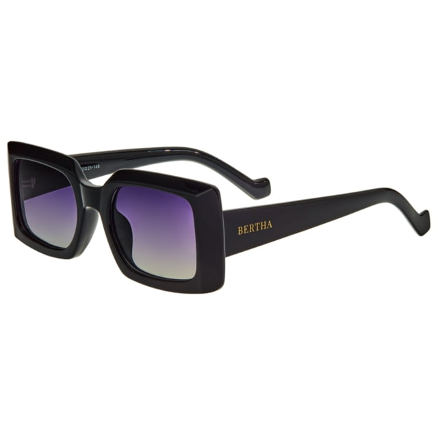 Bertha Miranda Polarized Sunglasses - Women's Black Frame Black Lens Black/Black One Size - Bertha