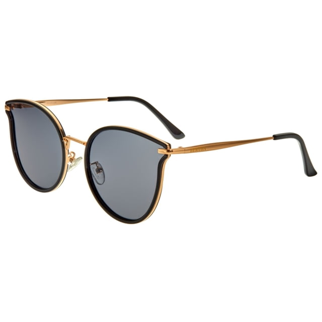 Bertha Moon Polarized Sunglasses - Women's Gold Frame Black Lens Gold/Black One Size - Bertha