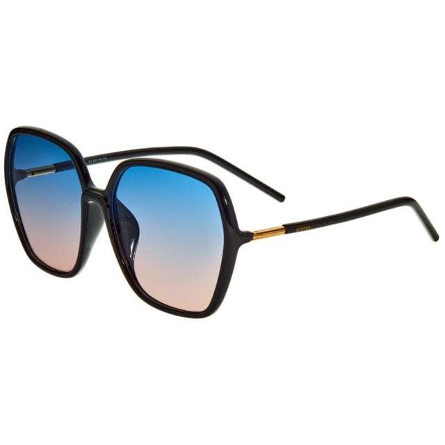 Bertha Priscilla Polarized Sunglasses - Women's Black Frame Blue-Pink Lens Black/Blue-Pink One Size - Bertha