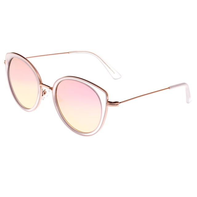 Bertha Reese Sunglasses - Womens Clear Frame Rose Gold Polarized Lens Clear/Rose Gold One Size - Bertha