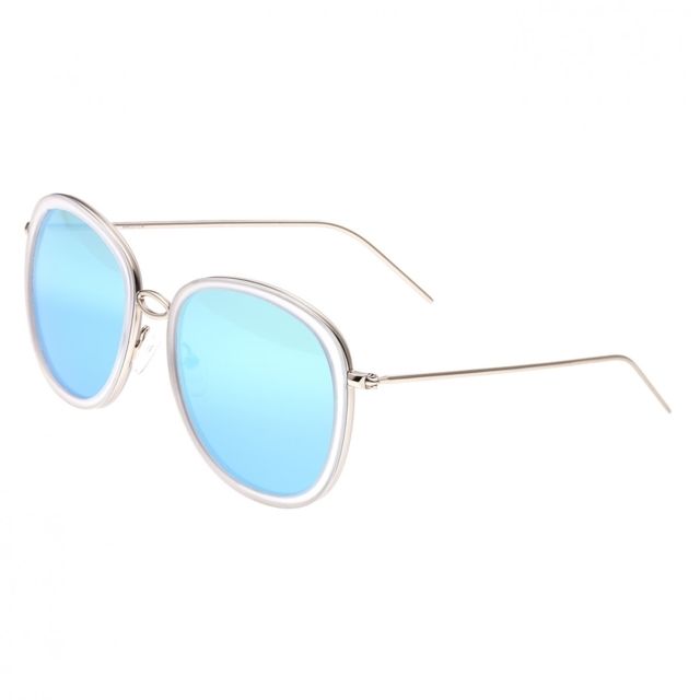 Bertha Scarlett Polarized Sunglasses, Silver/Light Blue, One Size, BRSBR027LB