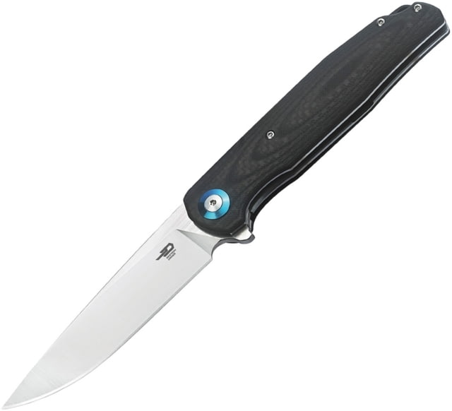 Bestech Knives Ascot Linerlock CF G10 Folding Knife 4in Satin D2 Tool Steel Blade Pocket Clip Ceramic Ball Bearings Black G10 And Carbon Fiber Handle - Bestech Knives