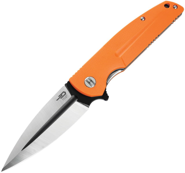 Bestech Knives Fin Linerlock Orange Blk Folding Knife 3.63" 14C28N Sandvik stainless blade Orange G10 handle - Bestech Knives