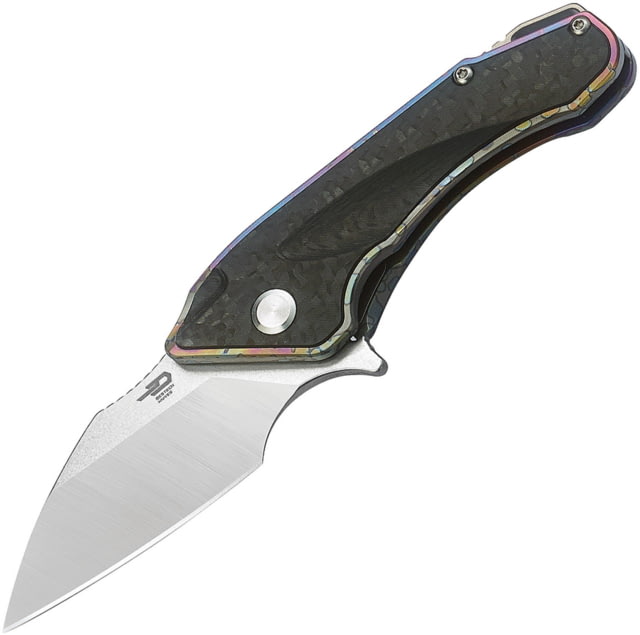 Bestech Knives GOBLIN Framelock Spec Folding Knife 2.25" S35VN stainless blade Spectrum anodized titanium handle with carbon fibe - Bestech Knives