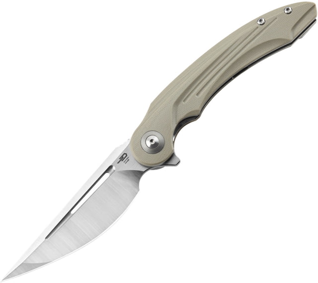 Bestech Knives Irida Linerlock Beige Folding Knife 3.88" satin finish 154CM stainless blade Beige G10 handle - Bestech Knives