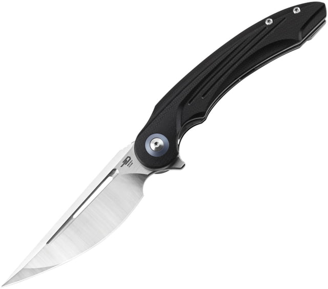Bestech Knives Irida Linerlock Black Folding Knife 3.88" satin finish 154CM stainless blade Black G10 handle - Bestech Knives