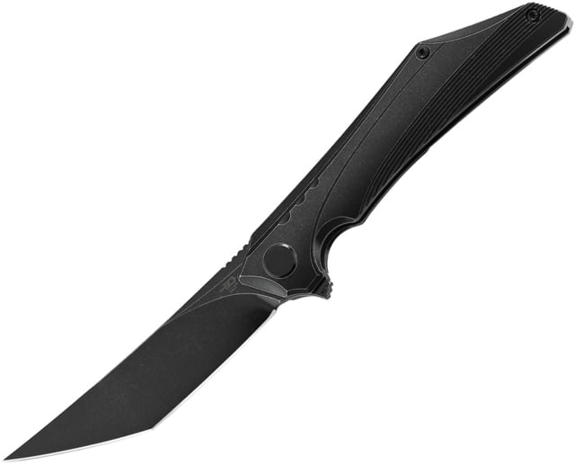 Bestech Knives Kamoza Framelock Black Folding Knife 3.63" black stonewash finish Bohler M390 stainless Black stonewash finish titanium handle - Bestech Knives
