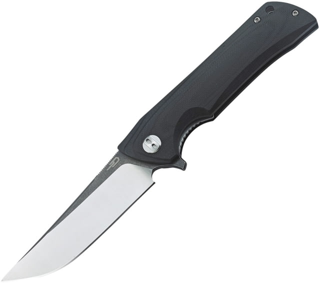 Bestech Knives Paladin Linerlock Folding Knife 3.75in D2 Tool Steel Drop Point Black G10 Handle Pocket Clip Satin And Black Stonewash Blade Black - Bestech Knives