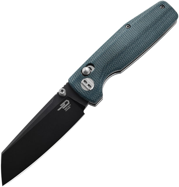 Bestech Knives Slasher Axis Lock BTKG43C2 2.88 in Folding Knife Blue canvas micarta