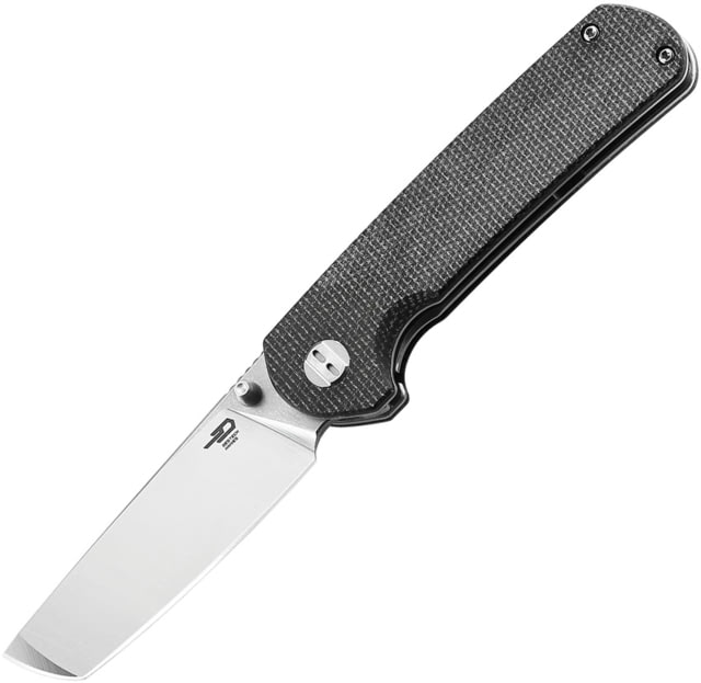 Bestech Knives Sledgehammer Linerlock 3.00 in Folding Knife Black canvas micarta - Bestech Knives