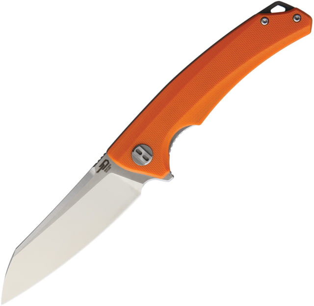 Bestech Knives TEXEL Linerlock Orange Folding Knife 3.25" D2 tool steel stonewash and satin finish bla Orange G10 handle - Bestech Knives