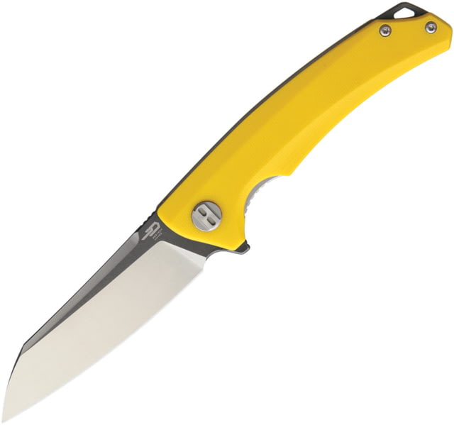 Bestech Knives TEXEL Linerlock Yellow Folding Knife 3.25" D2 tool steel gray titanium coated and satin Yellow G10 handle - Bestech Knives