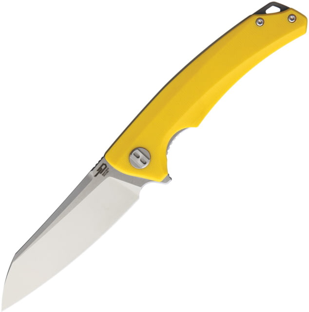 Bestech Knives TEXEL Linerlock Yellow Folding Knife 3.25" D2 tool steel stonewash and satin finish bla Yellow G10 handle - Bestech Knives