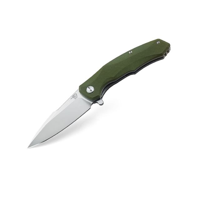 Bestech Knives Warwolf  3.5 in Plain Edge Folding Blade Green G10 Handle - Bestech Knives