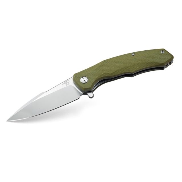 Bestech Knives Warwolf  3.5 in Plain Edge Folding Blade Beige G10 Handle - Bestech Knives