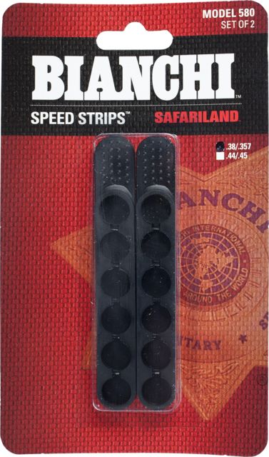 Bianchi 580 Speed Strips Pair, Black, .38/.357 Caliber by USA Bianchi Ammo Pouches