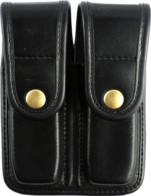 Bianchi 7902 Double Mag Pouch Plain Black Brass Snap - Sig P220 Colt Gov't and Similar - 22192 - Bianchi