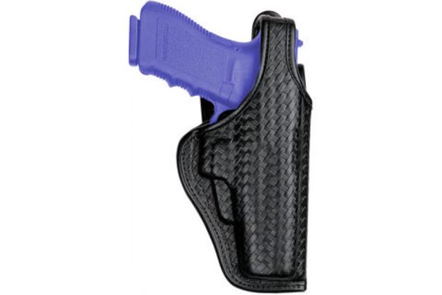 Bianchi 7920 Defender II Duty Holster Glock 22/Glock 17A/Glock 17S/Glock 17T/Glock 21SF MB Left Hand Plain Black 22025