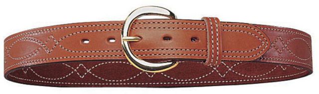 Bianchi B12 Reversible Sport Stitched Belt - Plain Tan/Suede Brass Waist Size 32in 12868