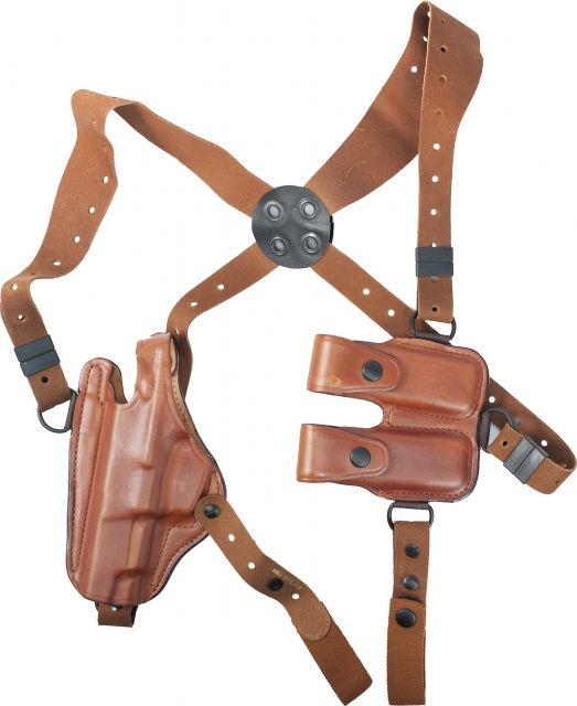 Bianchi X16 Agent Unlined Shoulder System Holder Browning Hi-Power 9mm Left Hand Plain Tan 17375 - Bianchi Holsters
